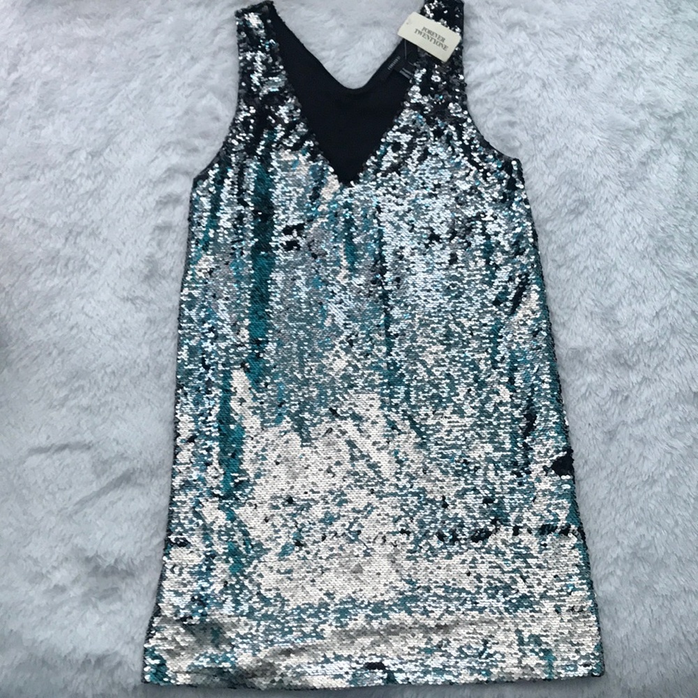 Forever21 Silver-black sequin dress- MAKE AN OFFER